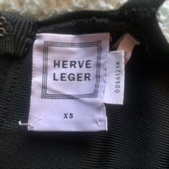 Herve Leger Fringed Bandage Midi Dress - Picture 2 of 4